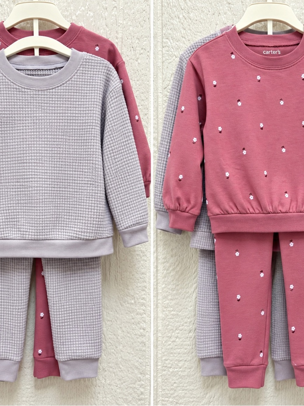 Carter's Mauve Pink & Light Purple Kids Two-Piece 12m
